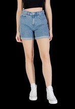 Only Women Short Light blue Mid-Waist Chic Fashion Denim Rolled Hems 2025 - $591.17 MXN