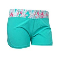 Soybu Womens Activewear Barbados Printed Waist Shorts Color Mod Nouveau Size M - £30.07 GBP