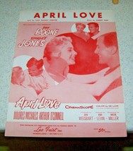 Vintage Sheet Music - April Love - 1957 - Vguc! - £5.55 GBP