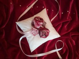 Ring Bearer pillow Fairytale princes wedding pillow, burgundy red weddin... - £30.50 GBP