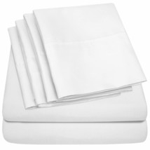Queen Sheets White - 6 Piece 1500 Supreme Collection Fine Brushed Microfiber Dee - £31.37 GBP