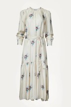 Black Iris the iris floral-print silk maxi dress in Ivory - £339.39 GBP