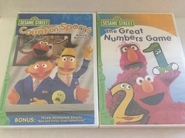 Two Two Sesame Street DVDs - Count on Sports &amp; Great Numbers Game Sealed - £8.36 GBP