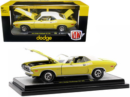 1971 Dodge Challenger R/T 383 Banana Yellow w White Stripes Vinyl White Top Limi - £38.45 GBP