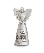 Silver-Tone Enamel &quot;Bless This Teacher&quot; Angel Figurine - $41.01 CAD