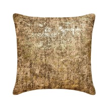 Brown Gilded Glamour - Brown &amp; Gold Suede Throw Pillow Cover - $23.35+