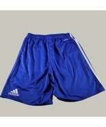 Adidas Boys Shorts XL Youth Polyester Blue Drawstring No Pockets - $8.98