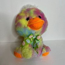 Hug &amp; Luv Duck Plush Stuffed Animal Pink Orange Sparkly Pink Eyes Easter 10&quot; - £7.25 GBP