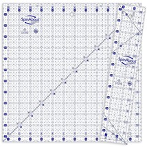 Spinabout Usa Made Non-Slip Quilting Ruler - 12&quot; Square Up Bonus Set - £47.78 GBP