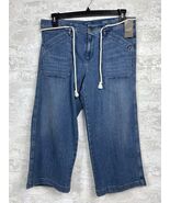 J. Jill Womens Nantucket Full Leg Crop Rope Belt Jeans Medium Wash Size ... - €44,57 EUR