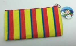 Royal Deluxe Accessories Red/Blue/Yellow Glittery Zipper Pouch,Free Shipping - £6.44 GBP