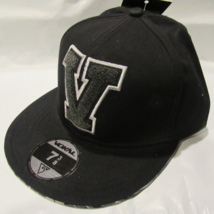 NWT Vokal Clothing Chenille Fitted Baseball Hat Size 7 3/8 Black - £16.03 GBP