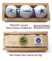 Golf World NFL Licensed Dallas Cowboys set of 3 golf balls - New - original pack - £15.67 GBP