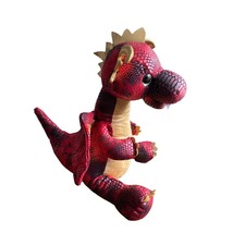 Hug Me Large Stuffed DRAGON 20&quot; Roaring and Eyes light up Red and Gold - £15.81 GBP