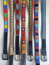 Beaded leather belts - $80.00