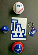 Los Angeles Dodgers Charms Lot of 5 Ball, Helmet Key Chain Decal  295 - £15.72 GBP