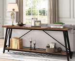 Dark Brown Tribesigns 70.9 Inches Extra Long Sofa Table Behind Couch, In... - $220.99