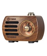 R-818 Retro Fm Radio Mini Portable Wooden Old Vintage Radio With Bluetoo... - £34.51 GBP