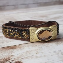 Bracelet / Cuff Brown, Bronze Tone &amp; Gold Tone Chunky Bracelet - £7.16 GBP