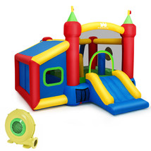 Kids Inflatable Bounce House Play Slide Jumping Castle Ball Pit with 480W Blower - £339.29 GBP