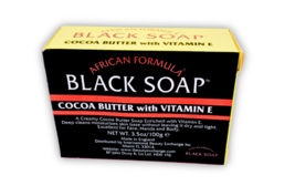 African Formula Black Soap Bar Cocoa Butter and Vitamin E, 3.5 oz - $176.65 MXN