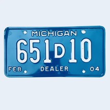 2004 United States Michigan Base Dealer License Plate 651D10 - £13.23 GBP