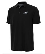 Antigua Philadelphia Eagles Mens Polo Black Shirt NFL Moisture Wicking L... - $68.99