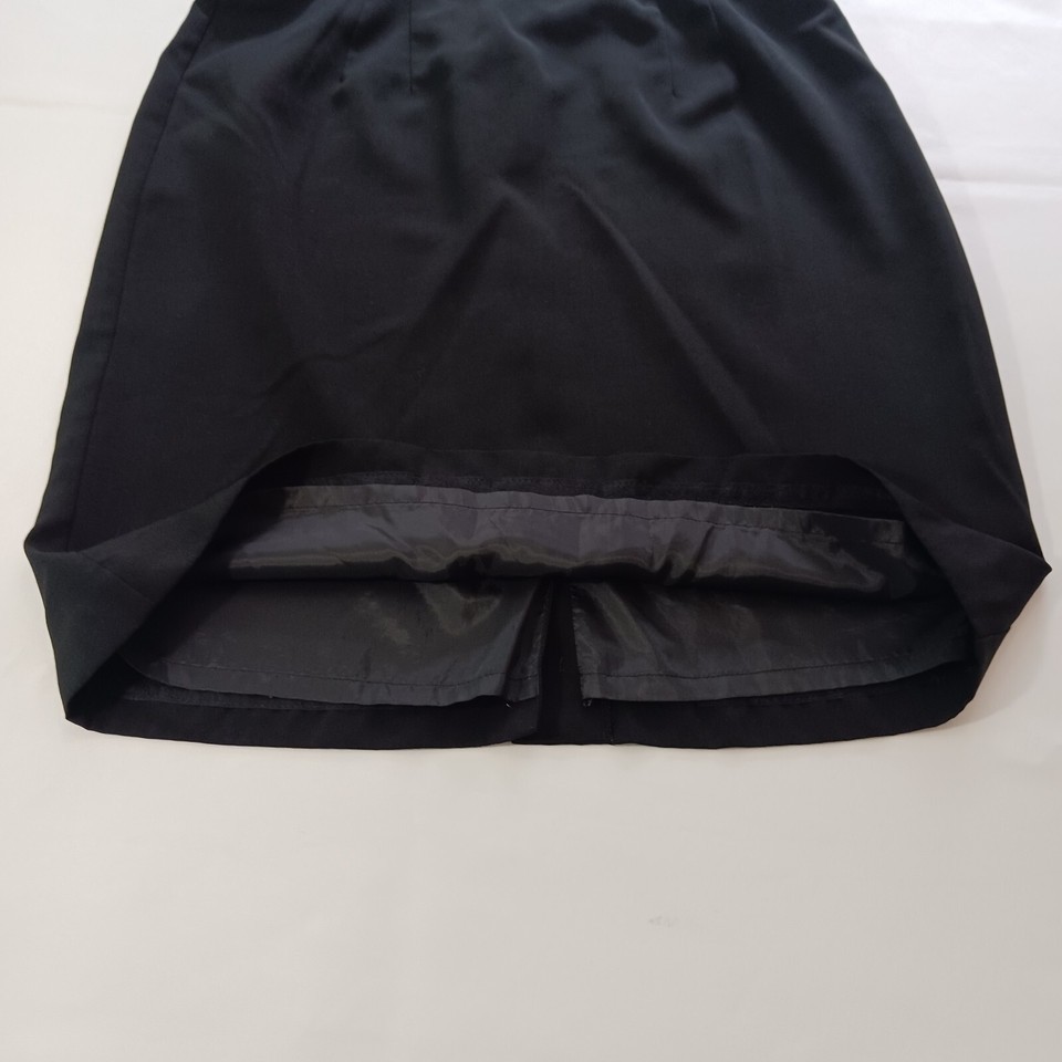 Norton McNaughton Back Zipper & Slit Women's Black A-Line Skirt Size 14 Waist 33 Item image 8