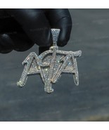 2.30Ct Round Cut Real Moissanite Any Custom Letter Pendant 925 sterling ... - €322,74 EUR