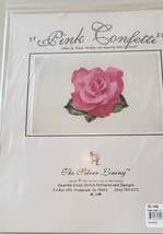 &quot;Pink Confetti&quot; Counted Cross Stitch Pattern 2003 Rose The Silver Lining - £7.43 GBP