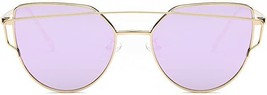 NEW SOJOS Cat Eye Sunglasses for Women Fashion Designer Style Mirrored Lenses - £15.89 GBP