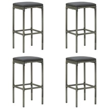 Outdoor Indoor Garden Patio Yard 2 3 4 6 pcs Poly Rattan Bar Stools Chai... - $82.16+