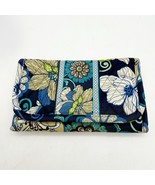 Vera Bradley large wallet mod blue floral Quilted Tri Fold - $27.59 CAD