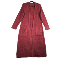 Torrid Womens Size 0 Burgundy Long Open Front Long Cardigan Eyelash Sweater - £13.22 GBP