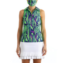 Nwt Ladies Tzu Tzu Sport Wild Allie Sleeveless Racerback Golf Shirt - L - £55.07 GBP