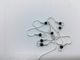 100 pcs  Sterling Silver hook ear wires, earring hooks, fish hook earring wires, - £6.75 GBP