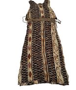 Maxi Dress Women’sRabbit Rabbit Rabbit Designs Brown Beige Tribal Print ... - €5,84 EUR