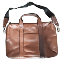 Jack Spade Men's Adjustable Strap Leather Briefcase Laptop Bag Brown Pre... image 3