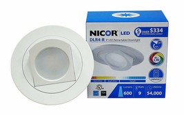 NICOR Lighting 4-Inch Dimmable 3000K LED Adjustable Retractable Downligh... - $328.16 MXN