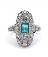 Art Deco Navette Ring, Woman&#39;s Engagement Ring, Antique Filigree Vintage... - £98.32 GBP