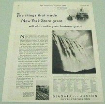 1930 Print Ad Niagara-Hudson Electric Power Corporation Niagara Falls,NY - $11.68