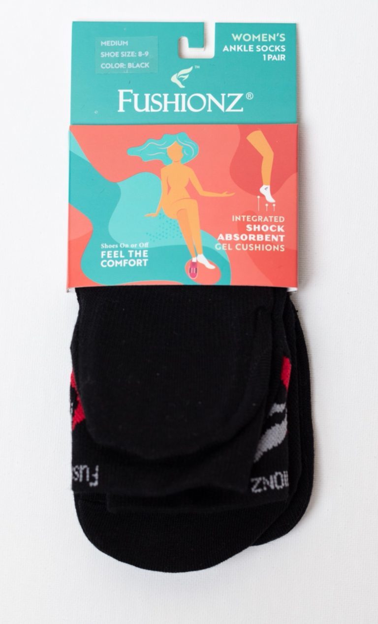Fushionz - Ankle Socks - Black - Small - 1 Pair - $28.00