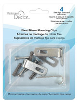 Masterpiece Decor Fixed Mirror Mounting Clips (4-Pack) - £6.80 GBP