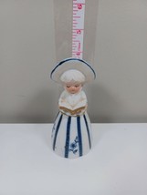 Vintage Royal Majestic Porcelain Bisque 4&quot; Figurine Bell GIRL singing (A9) - £11.86 GBP