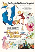 1963 Walt Disney The Sword In The Stone Movie Poster 11X17 King Arthur ⚔ - £9.19 GBP