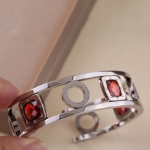 Hot Sale Silver Color C Shape Open Bracelet Exquisite Fashion Personality Bracel - £39.14 GBP