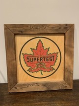 Supertest Canadian Petroleum Company Wood Sign in Wood Frame Garage Art - £39.83 GBP