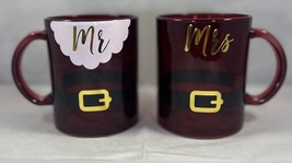 Christmas Mr and Mrs Santa Claus Coffee Mug Cup *Pre-Owned* - £10.97 GBP