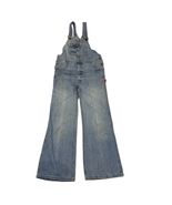Vintage GWG Distressed Denim Overalls Flared Jeans Womens Size 32x32 Red... - $137.98 CAD