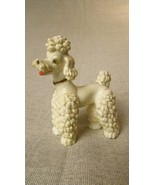 Vintage / Kitsch Resin Standing White Poodle Figure - $717.02 MXN